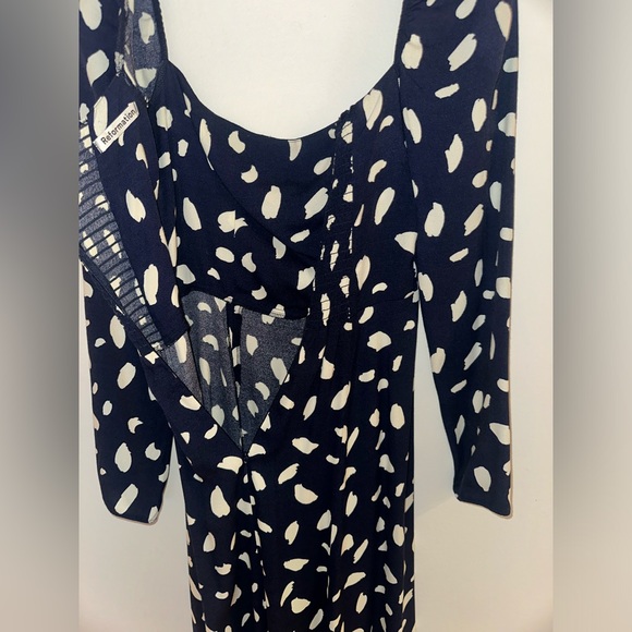 Reformation Sigmund Midi Dress, 2, Blue Splatter Print - Picture 10 of 16